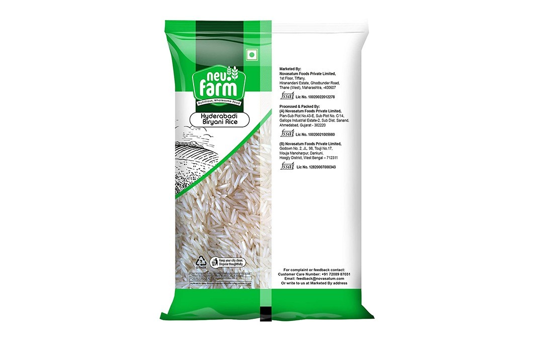 Neu.Farm Hyderabadi Biryani Rice    Pack  1 kilogram